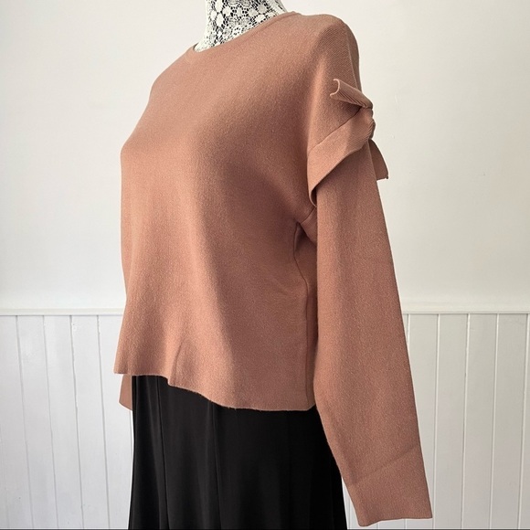 Zara Girls Ruffle Long Sleeve Sweater Size 13-14 - Picture 4 of 12